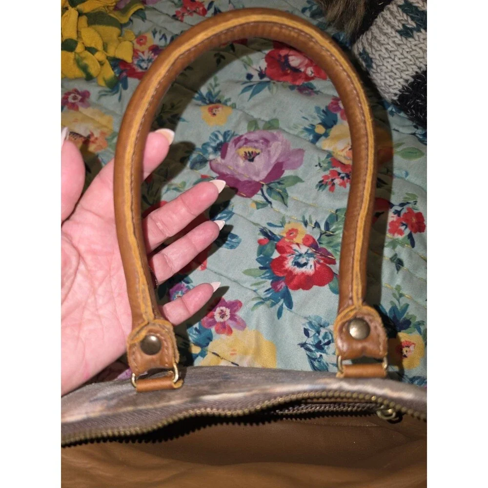 Nena and Co La Reyna OOAKSHELL Tie Dye Leather Bag